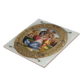 Heilige Familie met St. John (Doni Tondo), 1504-05 Tegeltje (Zijkant)