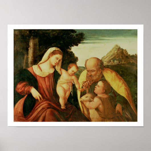 Heilige Familie met St. John Poster (Voorkant)