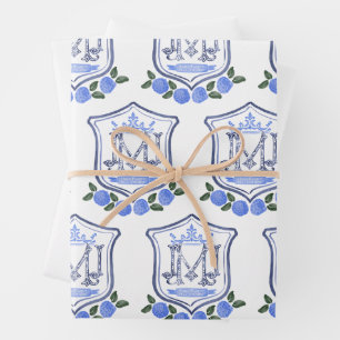 Heilige Familie Monogram Wrapping Papier Inpakpapier Vel
