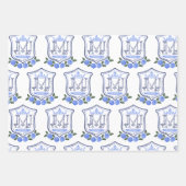 Heilige Familie Monogram Wrapping Papier Inpakpapier Vel (Voorkant)