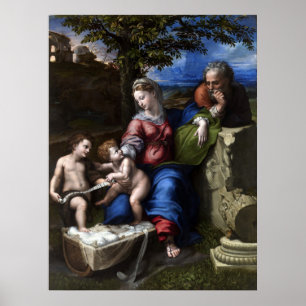 Heilige Familie Onder de Eik - Raphael - c1518 Poster