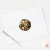 Heilige Familie onder palmboom Tondo van Raffael Ronde Sticker (Envelop)