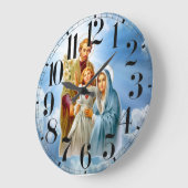 Heilige Familie op de achtergrond van de hemel Acr Grote Klok (Hoek)