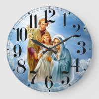 Heilige Familie op de achtergrond van de hemel Acr
