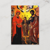 Heilige Familie Orthodoxe Christelijke Bruiloft Ge Plaatskaartje (Achterkant)