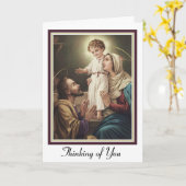 Heilige Familie St. Joseph, Mary, Jezus Kaart (Gele Bloem)