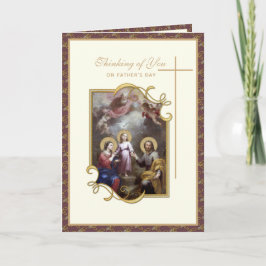 Heilige Familie Vaderdag Katholiek Religieus  Kaart