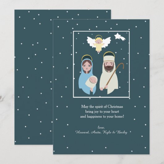 Heilige Familie vakantie Kaart (Voorkant / Achterkant)