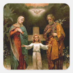 Heilige Familie Vierkante Sticker