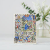 Heilige Familie Vlucht naar Egypte Kerst Middeleeu Briefkaart (Staand voorkant)