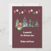 Heilige feestelijke kerstfeestuitnodiging (Achterkant)