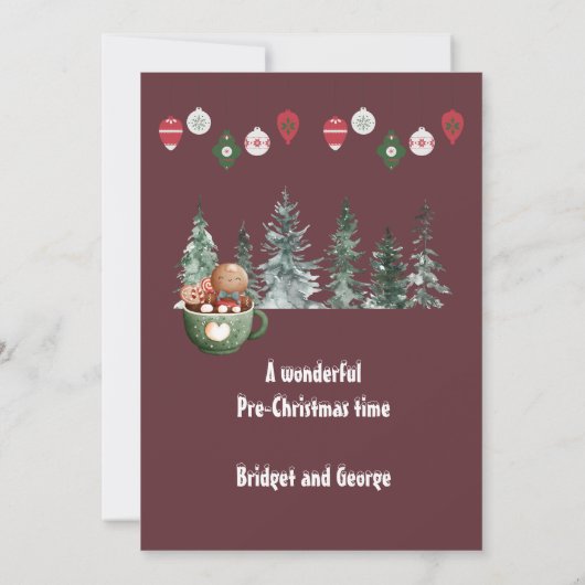 Heilige feestelijke kerstfeestuitnodiging (Achterkant)