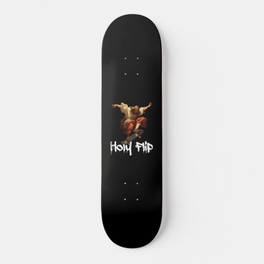 Heilige Flip Jesus Ollie Flip Fun Persoonlijk Skateboard (Voorkant)