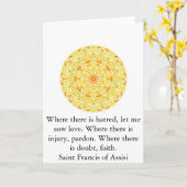 Heilige Francis van het citaat van Assisi over Kaart (Gele Bloem)
