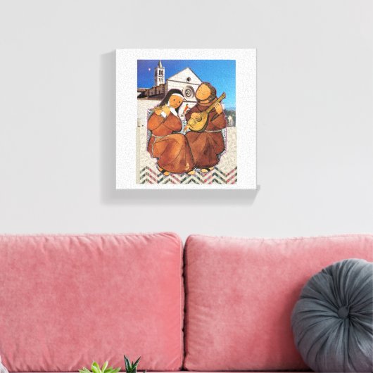 Heilige Franciscus en Heilige Clare van Assisi Canvas Afdruk (Insitu (Woonkamer))