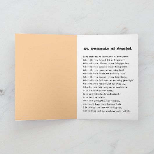 Heilige Franciscus en Heilige Clare van Assisi Kaa Kaart (Binnen)