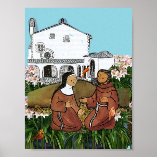 Heilige Franciscus en Heilige Clare van Assisi Kaa Poster (Voorkant)