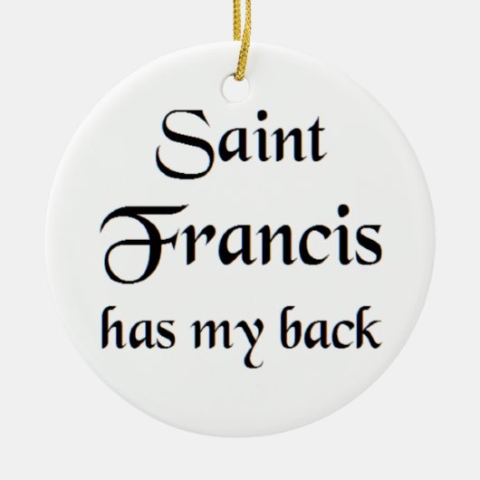 heilige franciscus keramisch ornament (Voorkant)