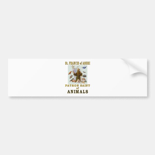 HEILIGE FRANCISCUS VAN ASSISI BUMPERSTICKER (Voorkant)