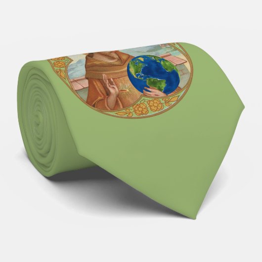 Heilige Franciscus van Assisi en het milieu (Groen Stropdas (Opgerold)
