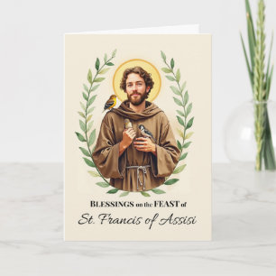 Heilige Franciscus van Assisi Feestdag Zegeningen  Kaart