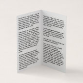 Heilige Franciscus van Assisi gebedskaart Visitekaartje (Binnen)