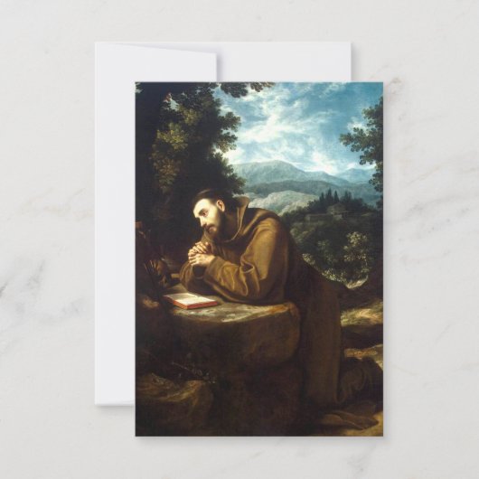 Heilige Franciscus van Assisi Heilige kaart (Voorkant)
