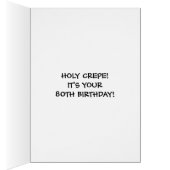 Heilige Franse vlag 80e Birthday Kaart (Binnen (Rechts))