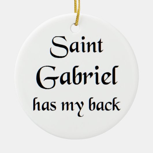 heilige Gabriël Keramisch Ornament (Voorkant)