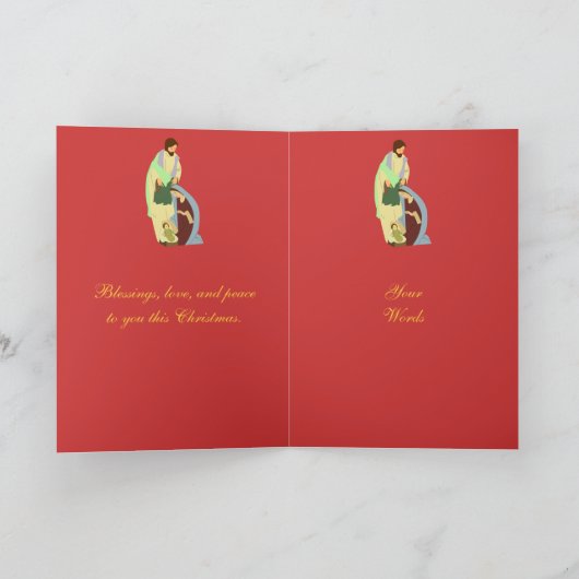 Heilige Geboorte Feestdagen Kaart (Binnen)