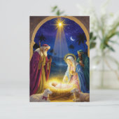 Heilige Geboorte Kerstmis Kaart (Staand voorkant)