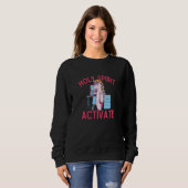 Heilige Geest Activate Office Worker Fun Unicorn C Trui (Voorkant volledig)