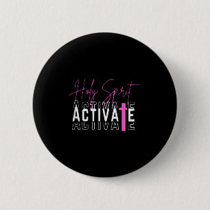 Heilige Geest activeert roze Ronde Button 5,7 Cm