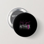 Heilige Geest activeert roze Ronde Button 5,7 Cm (Voorkant /achterkant)
