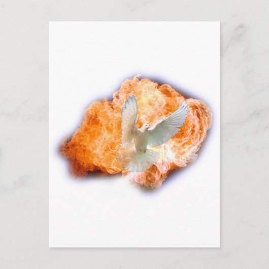 Heilige Geest als vlam en duif Briefkaart (Voorkant)