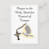 Heilige Geest Controle van spraak Gebed Kaart (Voorkant)