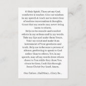 Heilige Geest Controle van spraak Gebed Kaart (Achterkant)