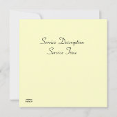 Heilige Geest Dove  Dienst Kaart (Achterkant)