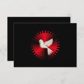 Heilige Geest Dove RSVP Kaartje (Voorkant / Achterkant)