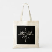 Heilige Geest Dove stelt Jezus Epiphany Raglan Bas Tote Bag (Achterkant)