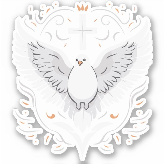 Heilige Geest Dove Sticker (Voorkant)