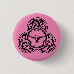 Heilige Geest Duif Christelijk symbool Ronde Button 3,2 Cm