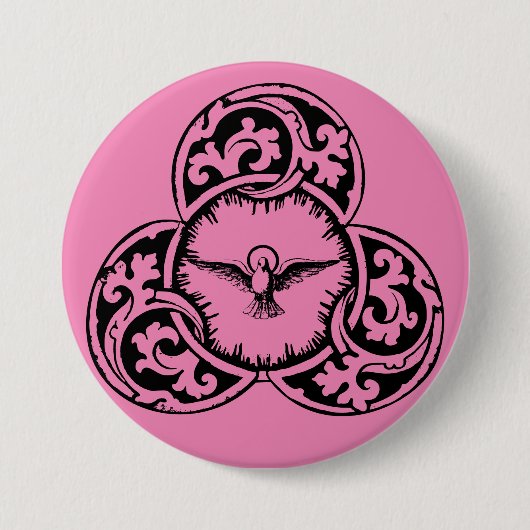 Heilige Geest Duif Christelijk symbool Ronde Button 7,6 Cm (Voorkant)