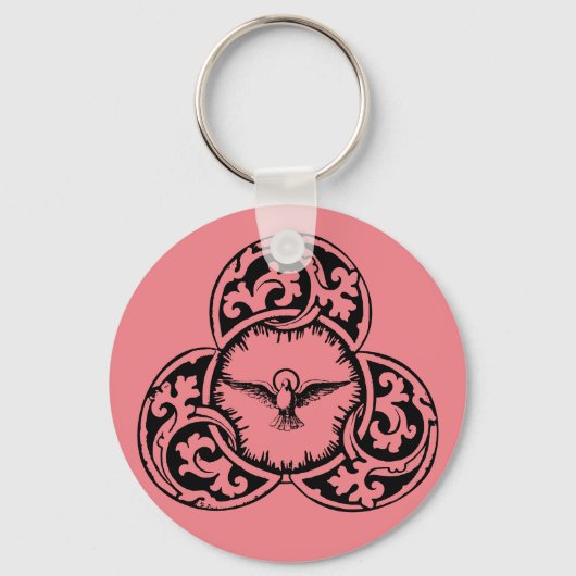 Heilige Geest Duif Christelijk symbool Sleutelhanger (Voorkant)