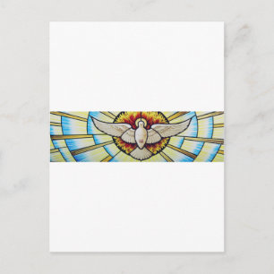 Heilige Geest duif glas in lood Briefkaart