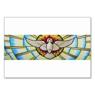 Heilige Geest duif glas in lood Kaart