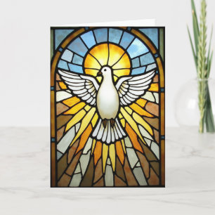 Heilige Geest Duif Glas-in-Lood Kaart