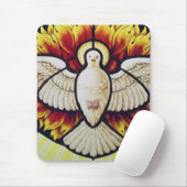 Heilige Geest duif glas in lood Muismat (Met muis)