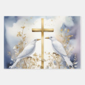 Heilige Geest Duif & Kruis Gift Wrap Inpakpapier Vel (Voorkant 2)