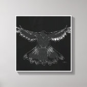 Heilige Geest Duif Ontwerp Comic Style No. 1 Zwart Canvas Afdruk (Voorkant)